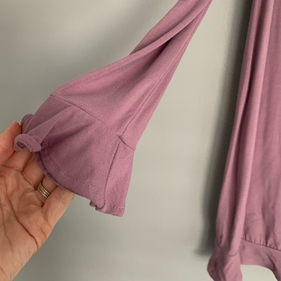 PURPLE OFF THE SHOULDER MINI DRESS - Picture 5 of 7